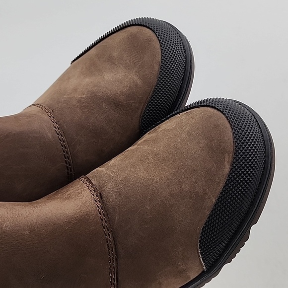 SOREL Men's Ankeny Chelsea Slip On Brown Waterproof Leather Short Boots Size 9 - Picture 7 of 16